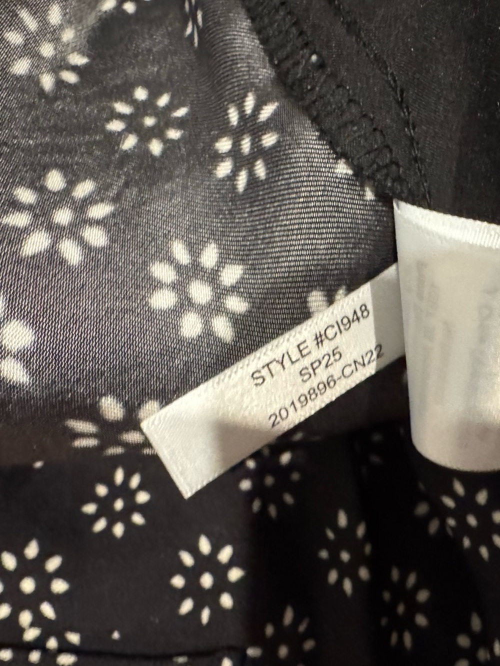 J. Crew Cropped Stratus Silky Black Wide-Leg Pants with White Print - Picture 5 of 5